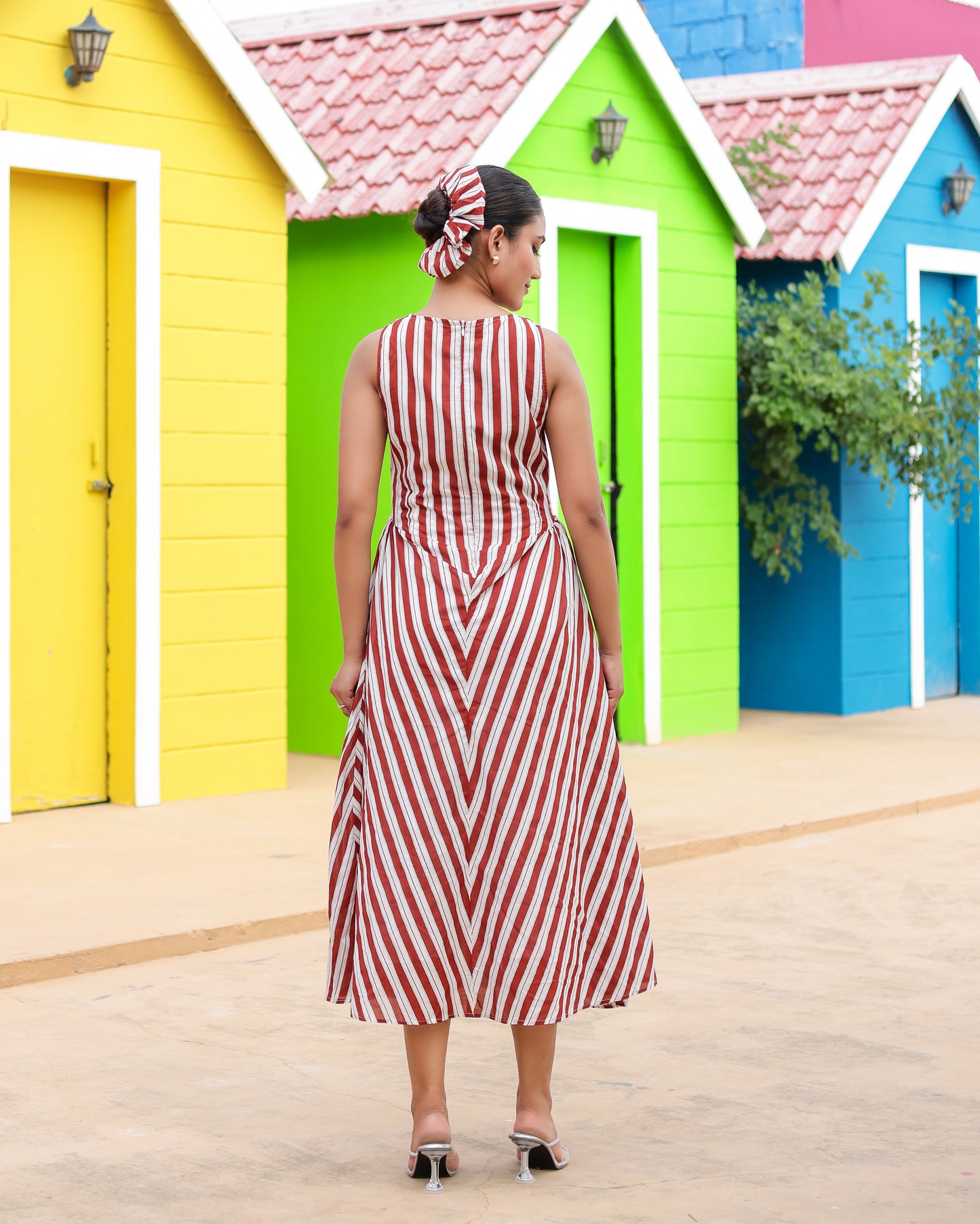 Hazel Stripe Midi Dress