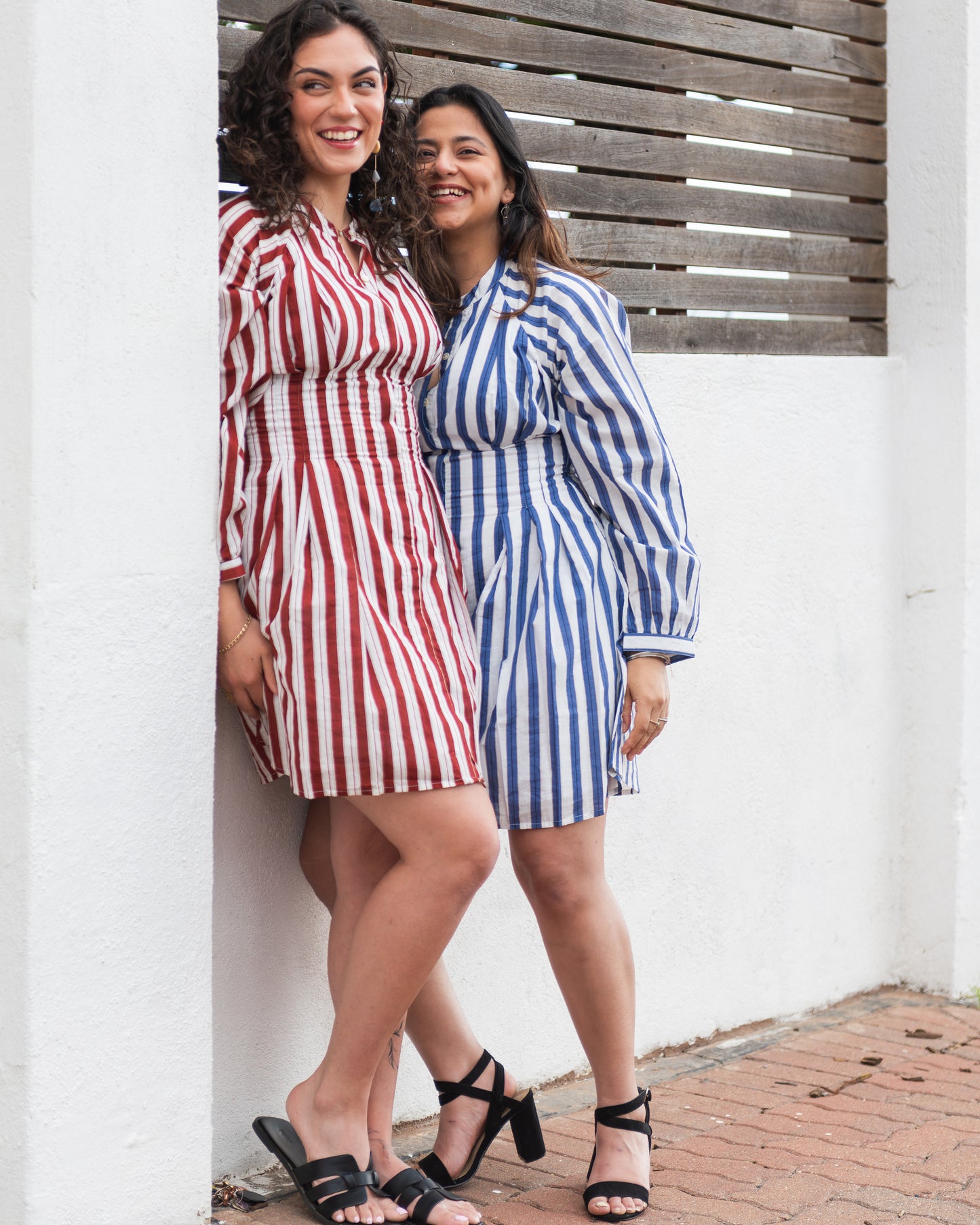 Azure Stripe Mini Dress