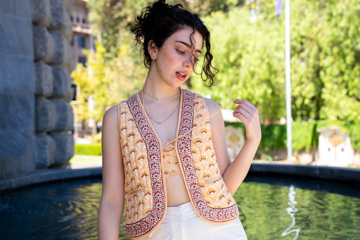 Boho Bay Half Sleeve Quilted Jacket
