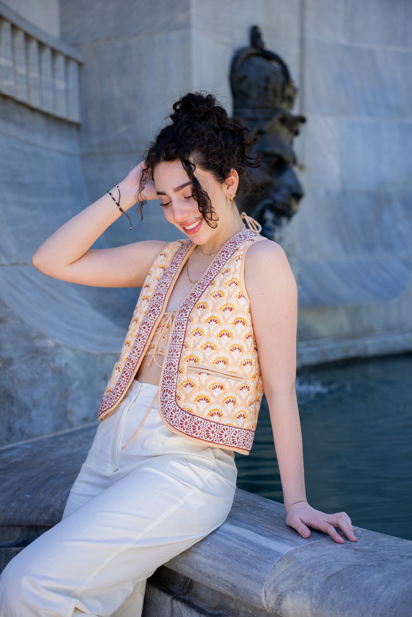 Boho Bay Half Sleeve Quilted Jacket