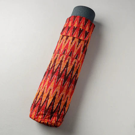 Chilli Red Ikat Cotton Quilted Yoga/Beach Mat Bag