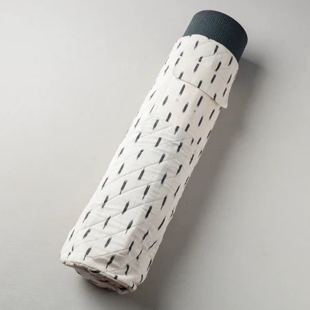 White & Black Print Ikat Cotton Quilted Yoga/Beach Mat Bag