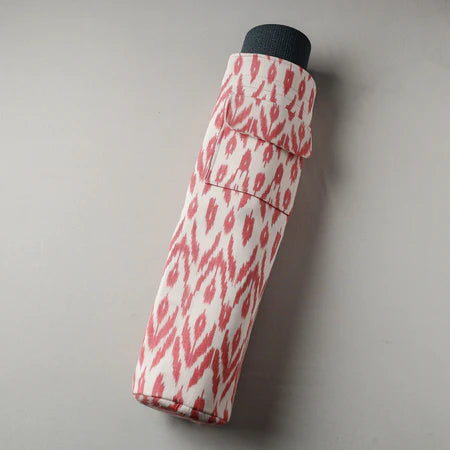 White & Pink Ikat Cotton Yoga/Beach Mat Bag