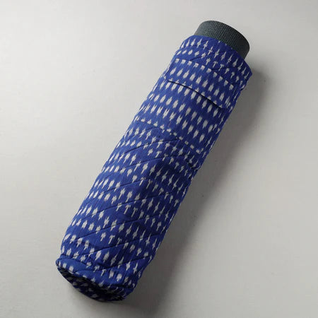 Blue White Print Print Ikat Cotton Quilted Yoga/Beach Mat Bag
