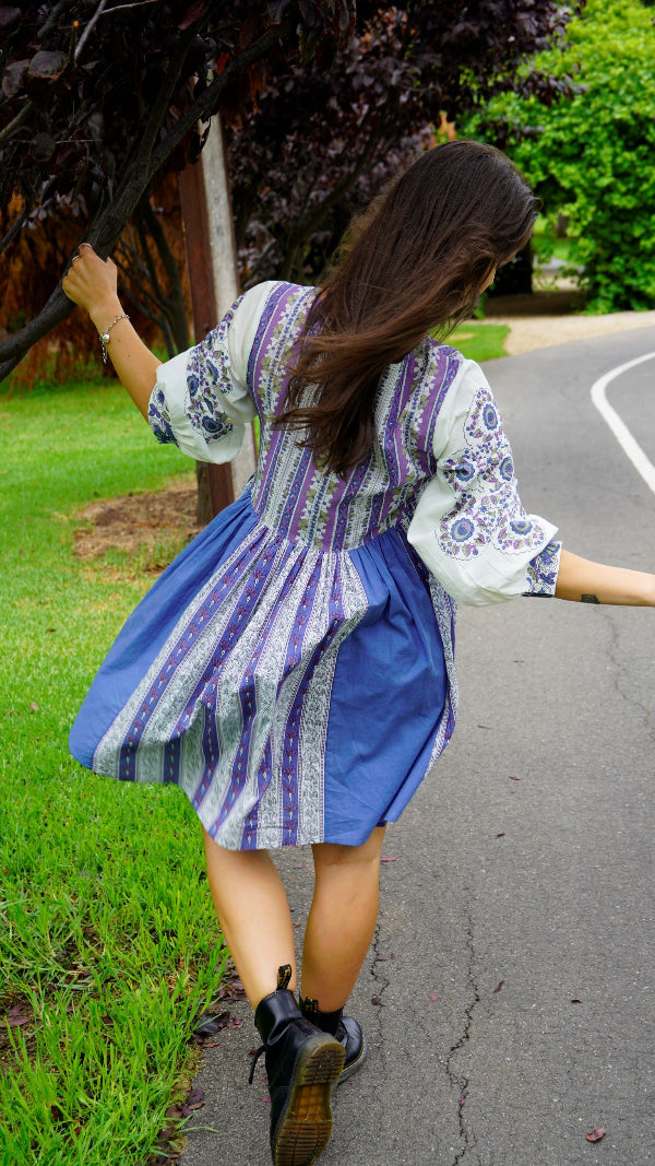 Hannah Block Printed Mini Dress