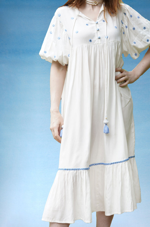 Cotton Gauze Midi Dress