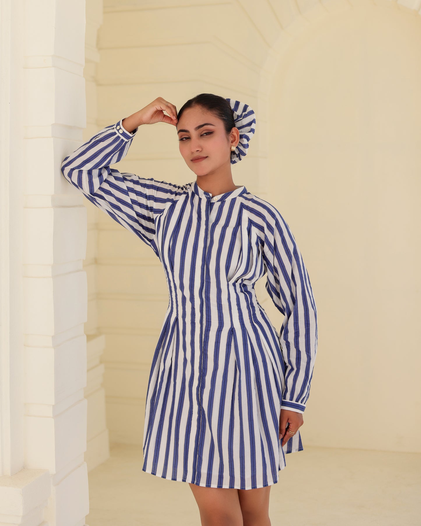 Azure Stripe Mini Dress