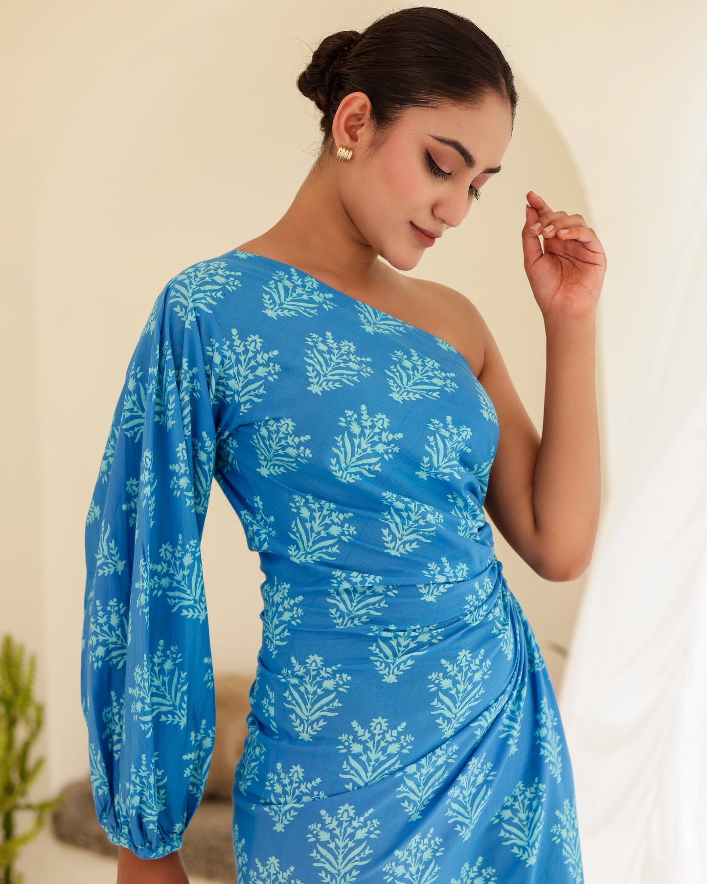 Rooh One Shoulder Midi Dress