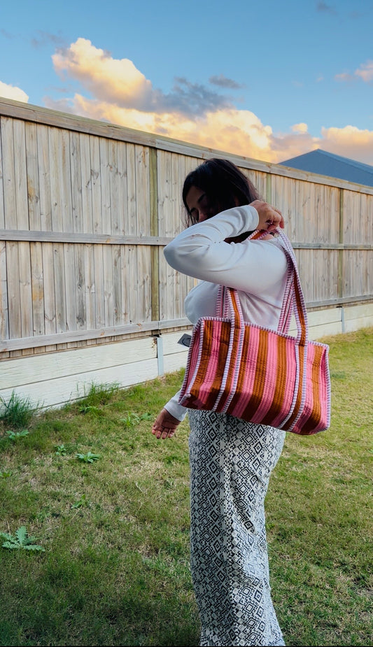 Stripe Tote Bag.