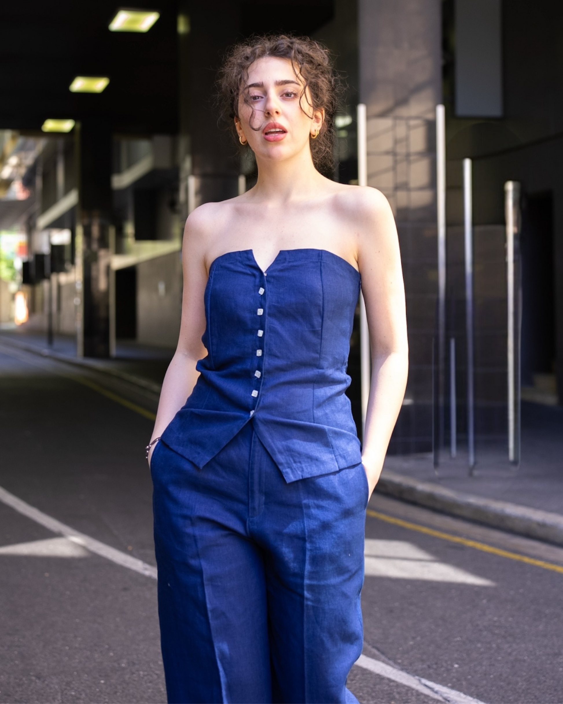 Indiana Linen Vest Top