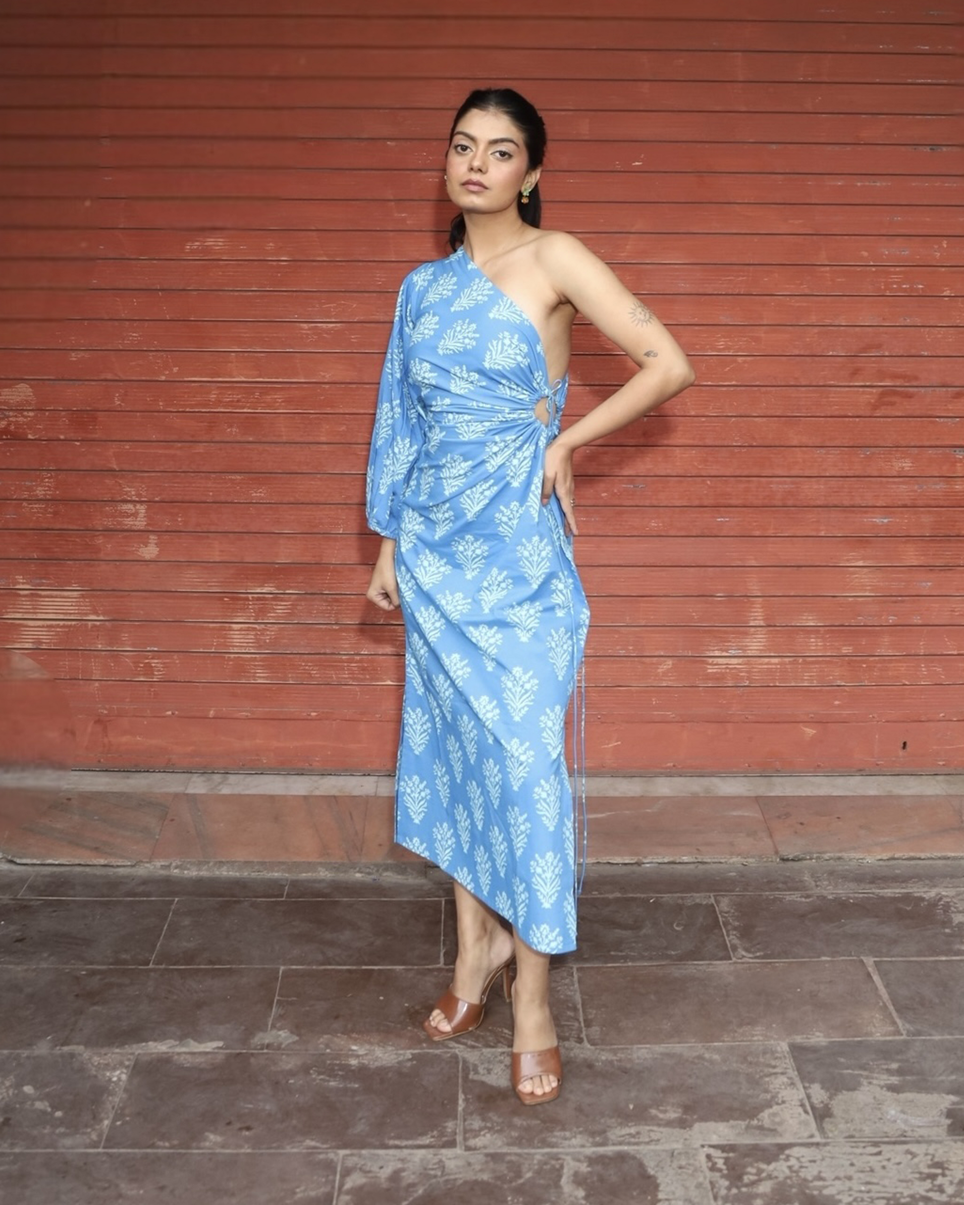 Rooh One Shoulder Midi Dress