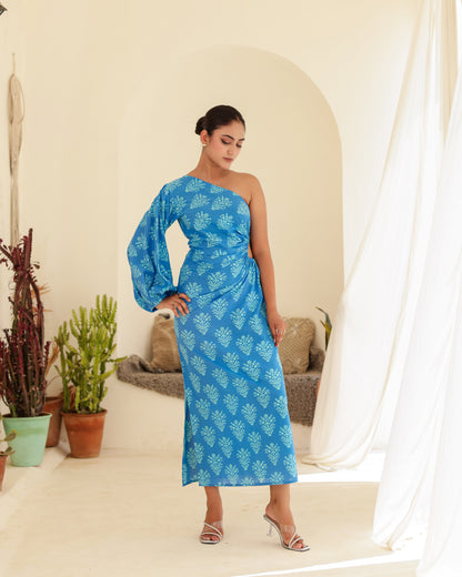 Rooh One Shoulder Midi Dress