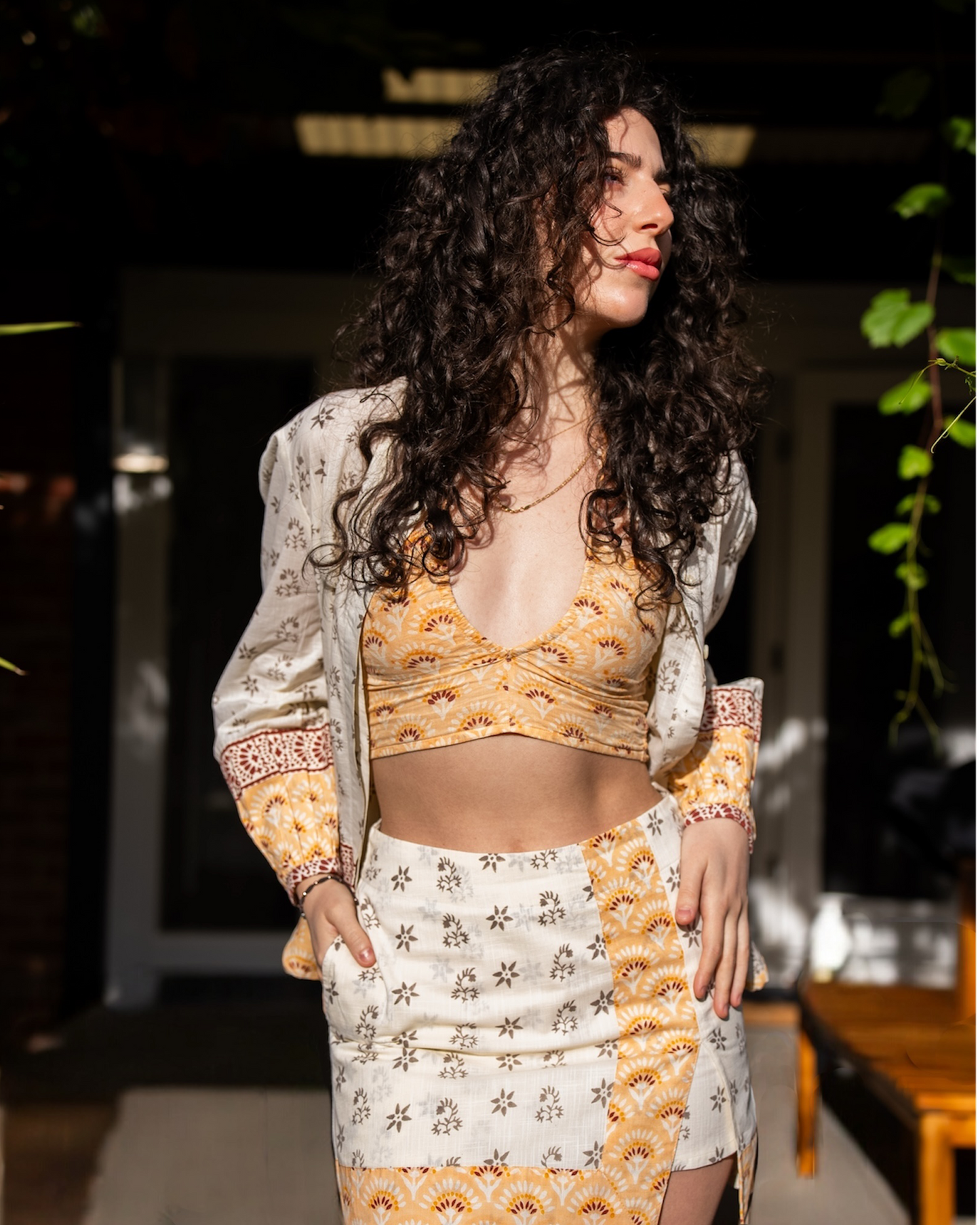 Sunrise Blouse and Skirt Set