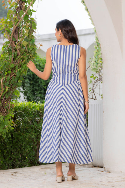 Marina Stripe Midi Dress