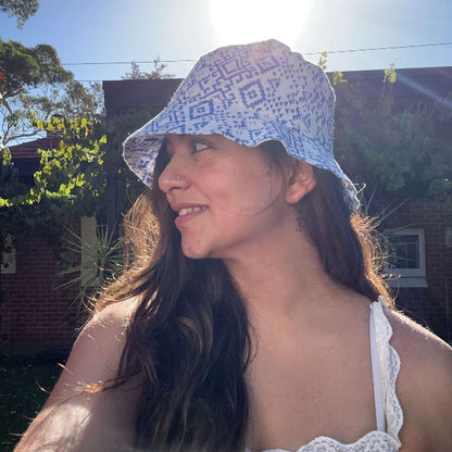 Women Wave Reversible Hand-Block Printed Bucket Hat