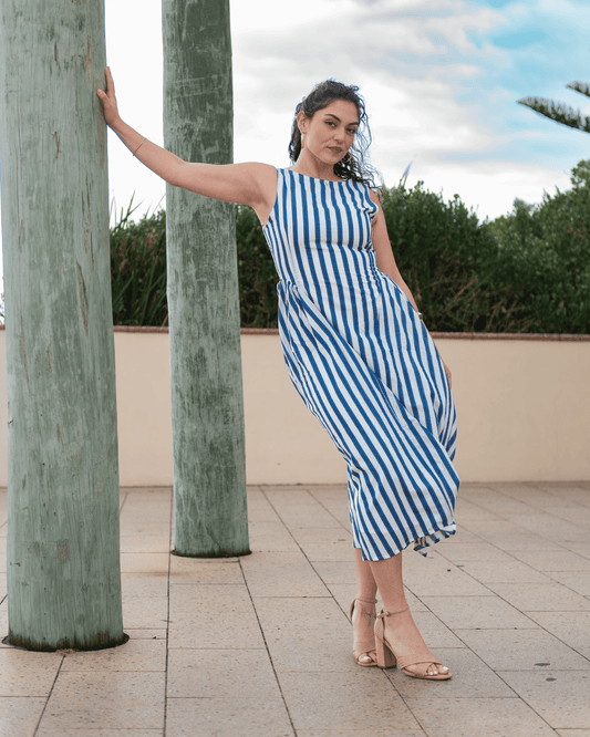Marina Stripe Midi Dress
