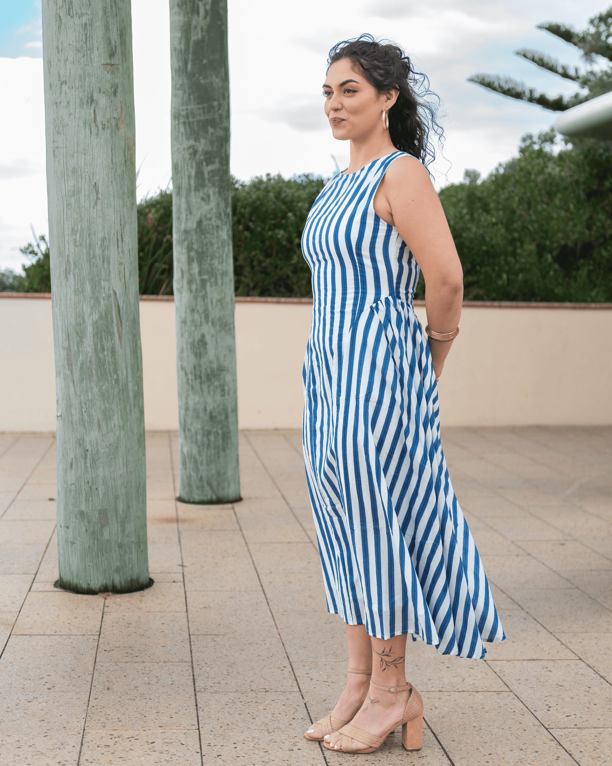 Marina Stripe Midi Dress