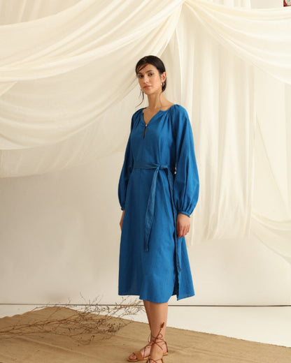 Cotton Tiered Midi Dress